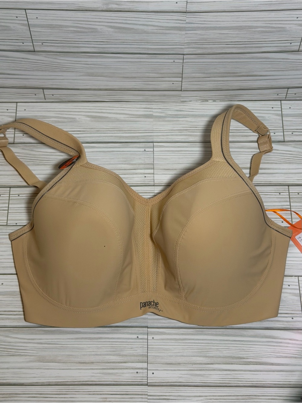 NWT Panache Sport 5021 Underwire Sports Bra 30J US 30GG UK Latte High Impact
